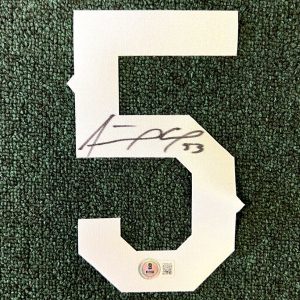 ADOLIS GARCIA TEXAS RANGERS SIGNED AUTOGRAPHED #5 JERSEY NUMBER BECKETT