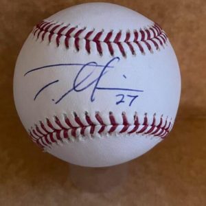TRENT GAMBRONE CUBS SIGNED AUTOGRAPHED M.L. BASEBALL BECKETT AUTH