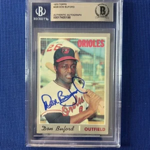 1970 TOPPS DON BUFORD BALTIMORE ORIOLES SIGNED AUTOGRAPHED CARD #428 BECKETT