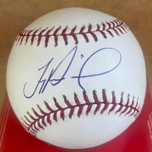 TROY PERCIVAL TIGERS ANGELS/TIGERS SIGNED AUTO M.L. BASEBALL BECKETT AUTH