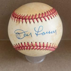 DON LARSEN NY YANKEES SIGNED AUTO VINTAGE A.L. BASEBALL BECKETT AUTH