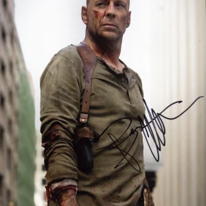 Bruce Willis "Live Free or Die Hard" AUTOGRAPH Signed 11x14 Photo ACOA JSA