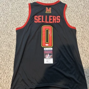MARYLAND TERRAPINS- SHYANNE SELLERS SIGNED AUTOGRAPH JERSEY JSA COA WNBA STAR