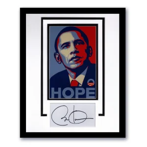 Barack Obama AUTOGRAPH Signed 44th US President Hope Framed 11x14 Display C ACOA