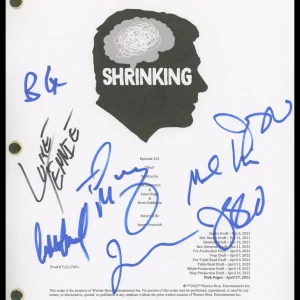 Shrinking AUTOGRAPHS Signed Pilot Script - Jason Segel, Brett Goldstein +5 ACOA