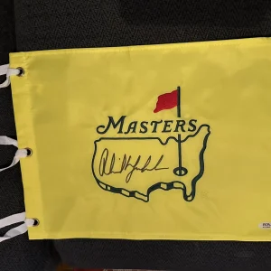 Phil Mickelson SIGNED Undated Masters Golf Flag Augusta PSA/DNA Authenticated
