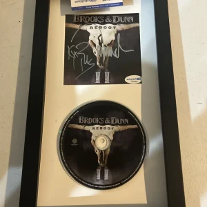 BROOKS & DUNN SIGNED AUTOGRAPH FRAMED CD DISPLAY ACOA REBOOT II COUNTRY BAND