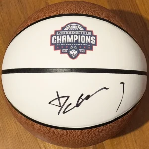 Dan Hurley Signed Autographed UConn Huskies 24 Champs Logo Basketball JSA COA