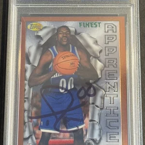Tony Delk Signed Auto 1996-97 Topps Finest Rookie Card PSA/DNA Slabbed