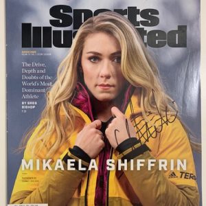 MIKAELA SHIFFRIN HAND SIGNED 2020 SPORTS ILLUSTRATED MAGAZINE AWESOME JSA