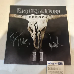 BROOKS & DUNN SIGNED AUTOGRAPH VINYL ALBUM ACOA REBOOT II RECORD COUNTRY