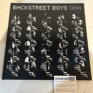 AJ MCLEAN SIGNED AUTOGRAPH VINYL ALBUM ACOA BACKSTREET BOYS DNA RECORD