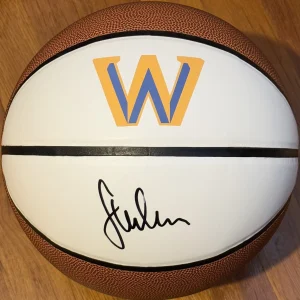 Steve Kerr Signed Autographed Golden State Warriors Logo Basketball JSA COA