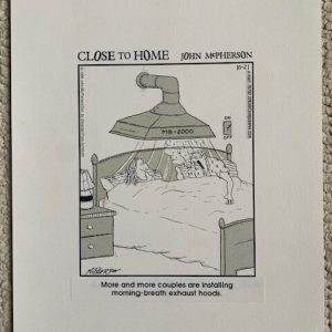 CLOSE TO HOME JOHN MCPHERSON ORIGINAL SIGNED PEN+INK ART 1996+COA BAD BREATH