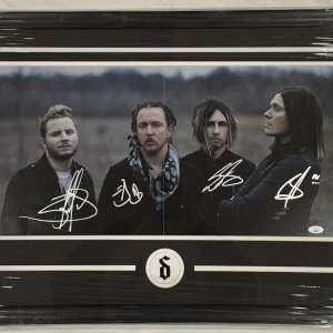 Shinedown Signed Custom Framed Album Centerfold Poster By All 4 Members JSA COA