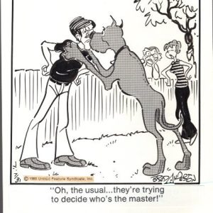 MARMADUKE ORIGINAL PEN+INK CARTOON ARK DAILY 1980 BRAD ANDERSON STAND OFF