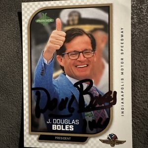 2024 Parkside Indy Car Trading Promo Card 500 Signed Doug Boles IMS President
