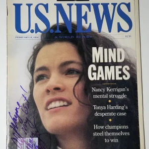 Nancy Kerrigan REAL SIGNED 1994 U.S. News Magazine COA Olympic Figure Skater