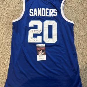 SETON HALL PIRATES- LEVELL SANDERS SIGNED AUTOGRAPH JERSEY JSA COA BASKETBALL