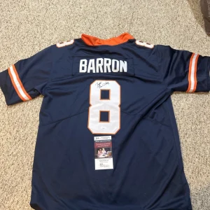 SYRACUSE ORANGE- JUSTIN BARRON SIGNED AUTOGRAPH JERSEY JSA COA FOOTBALL STAR