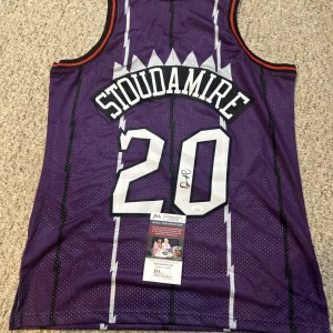 TORONTO RAPTORS- DAMON STOUDAMIRE SIGNED AUTOGRAPH JERSEY JSA COA NBA STAR