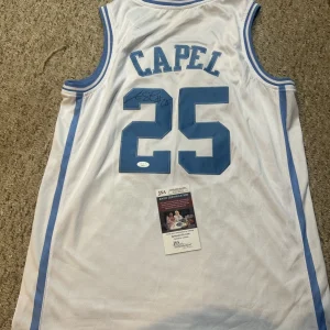 NORTH CAROLINA TAR HEELS- JASON CAPEL SIGNED AUTOGRAPH JERSEY JSA COA BASKETBALL