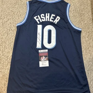 VILLANOVA WILDCATS- COREY FISHER SIGNED AUTOGRAPH JERSEY JSA COA BASKETBALL