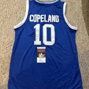 SETON HALL PIRATES- DONALD COPELAND SIGNED AUTOGRAPH JERSEY JSA COA BASKETBALL