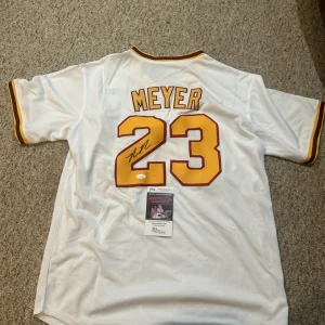 MINNESOTA GOPHERS- MAX MEYER SIGNED AUTOGRAPH JERSEY JSA COA MLB STAR PROSPECT