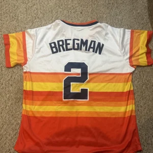 HOUSTON ASTROS- ALEX BREGMAN SIZE LARGE L THROWBACK JERSEY MENS #2