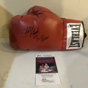 CHRISTY MARTIN SIGNED AUTOGRAPH EVERLAST BOXING GLOVE JSA COA HOF 2020