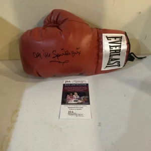 MICHAEL SPINKS JINX SIGNED AUTOGRAPH EVERLAST BOXING GLOVE JSA COA BOXER HOF