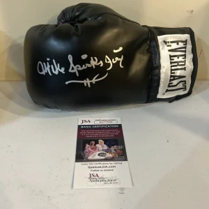 MICHAEL SPINKS JINX SIGNED AUTOGRAPH EVERLAST BOXING GLOVE JSA COA BOXER HOF