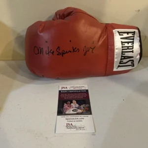 MICHAEL SPINKS JINX SIGNED AUTOGRAPH EVERLAST BOXING GLOVE JSA COA BOXER HOF