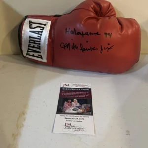 MICHAEL SPINKS JINX SIGNED AUTOGRAPH EVERLAST BOXING GLOVE JSA COA BOXER HOF