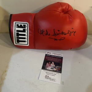 MICHAEL SPINKS JINX SIGNED AUTOGRAPH BOXING GLOVE JSA COA TITLE HOF BOXER