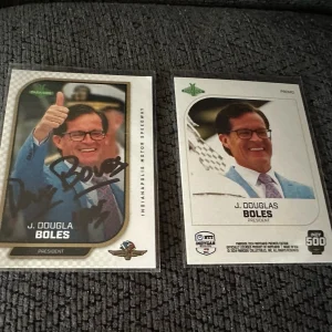 2024 Parkside Indy Car Trading Promo Card 500 Signed Doug Boles IMS President