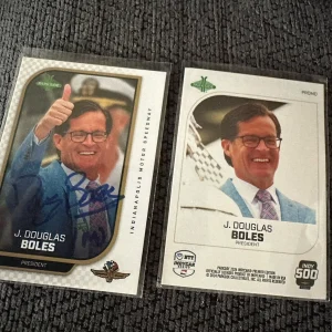 2024 Parkside Indy Car Trading Promo Card 500 Signed Doug Boles IMS President