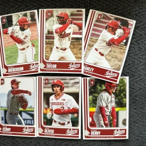 2025 Indiana Hoosiers Baseball 41 Trading Card Set Devin Taylor Jake Hanley ++