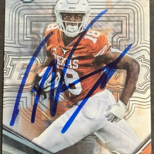 Isaiah Neyor Signed Texas Longhorns 2022 Bowman Best U Rookie Card BAS Beckett