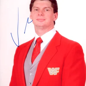 Vince McMahon Signed Autograph 8x10 Photo WWE WWF Wrestling Chairman ACOA COA