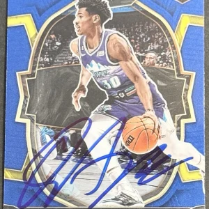 Ochai Agbaji Signed 2022-23 Select Rookie Card Utah Jazz BAS Beckett COA
