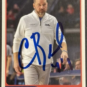 Chris Beard Signed Autographed Custom Ole Miss Trading Card BAS Beckett COA