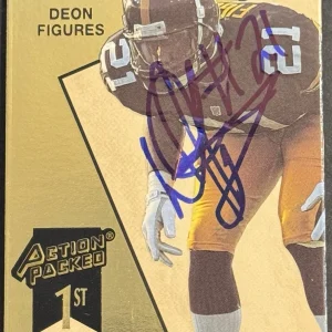 Deon Figures Signed 1993 Action Packed Rookie Card BAS Beckett COA Colorado