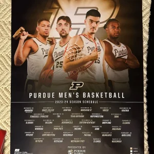 2023-2024 Purdue Boilermakers Mens Basketball TeamPoster Matt Painter Zach Edey