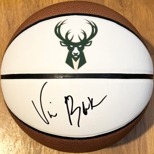 Vin Baker Signed Autographed Milwaukee Bucks Logo Basketball JSA COA
