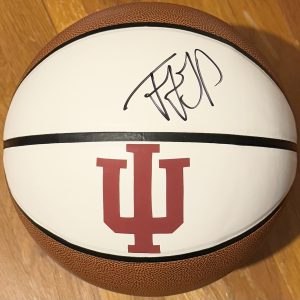 Trayce Jackson Davis Signed Autographed Indiana Hoosier Logo Basketball JSA COA