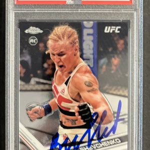 Valentina Shevchenko Signed 2017 Topps Chrome Rookie Card UFC PSA/DNA Slabbed