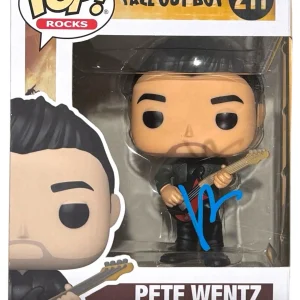 Pete Wentz Signed Funko Pop Rocks Fall Out Boy Pete Wentz #211 Autograph BAS COA