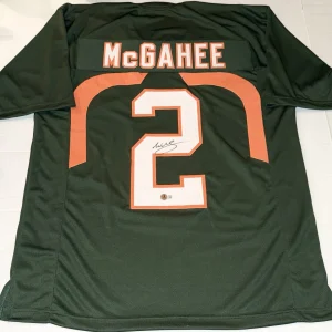 Willis McGahee Miami Hurricanes signed Custom jersey Beckett Witnessed